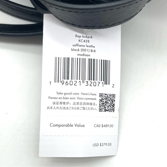 Kate Spade Madison Flap Backpack Black - Picture 5 of 9